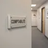 Plaque de porte aluminium comptabilité – Plaque de porte
