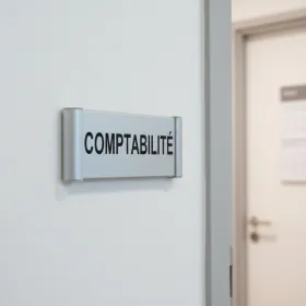 Plaque de porte aluminium comptabilité – Plaque de porte