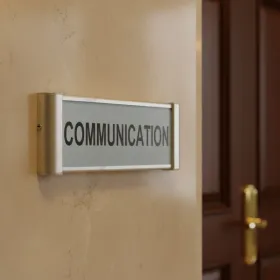Plaque de porte aluminium communication – Plaque de porte