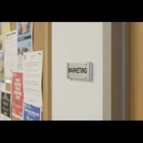 Plaque de porte aluminium marketing – Plaque de porte