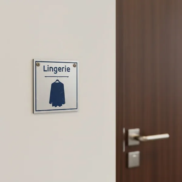 Plaque de porte lingerie – Plaque de porte