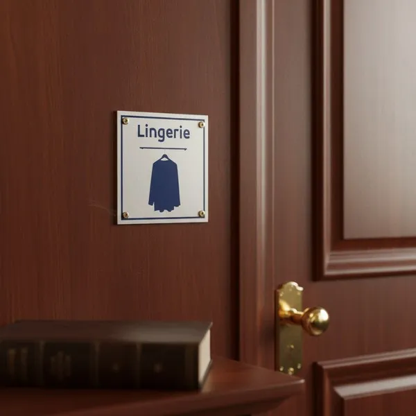 Plaque de porte lingerie – Plaque de porte
