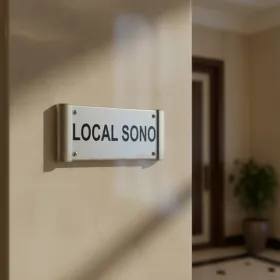 Plaque de porte Alu "LOCAL SONO" – Plaque de porte