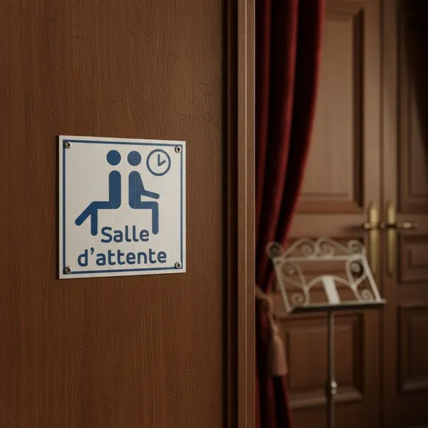 Plaque de porte salle d'attente pro pour cabinet médical | Design