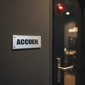 Plaque de porte "ACCUEIL" – Panneau bureau
