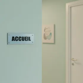 Plaque de porte "ACCUEIL" – Panneau bureau