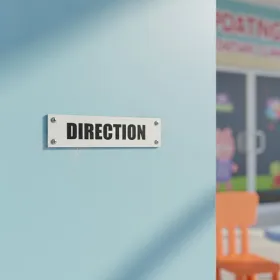 Plaque de porte "DIRECTION" – Panneau bureau