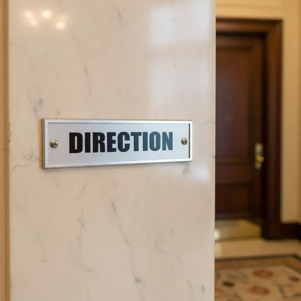 Plaque de porte "DIRECTION" – Panneau bureau