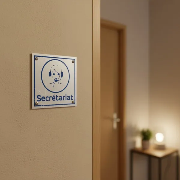 Plaque de porte Secrétariat – Panneau bureau