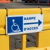 Panneau rampe d'accès handicapé PMR - Signalétique accessible