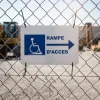 Panneau rampe d'accès handicapé PMR - Signalétique accessible