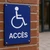 Panneau accès handicapé – pictogramme fauteuil roulant