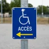 Panneau accès à gauche handicapé – Panneau handicapé - PMR
