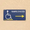 Panneau rampe d'accès à droite PMR – Panneau handicapé - PMR