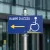Panneau rampe accès PMR gauche – Signalétique handicapé