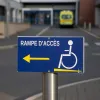 Panneau rampe accès PMR gauche – Signalétique handicapé