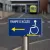 Panneau rampe accès PMR gauche – Signalétique handicapé