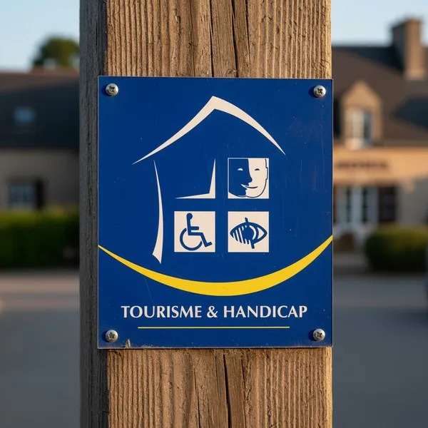 Panneau Label Tourisme et Handicap - Hôtel, Restaurant, Gîte