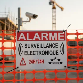 Panneau signalétique alarme sécurité – Surveillance électronique