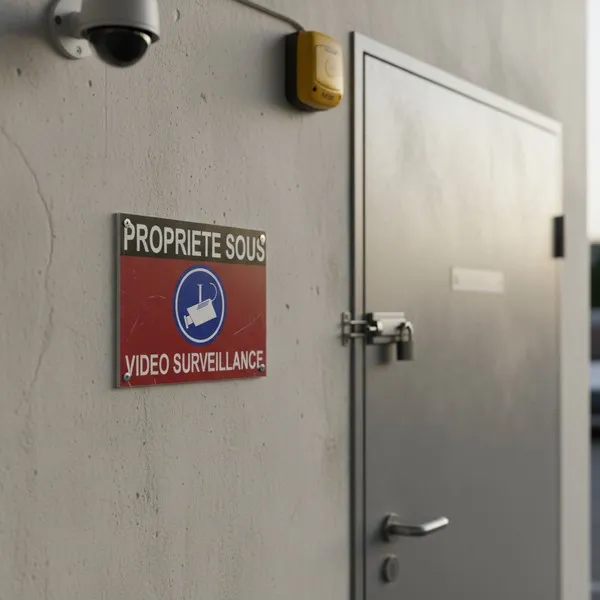 Panneau de Dissuasion propriété sous vidéo Surveillance 150x100mm