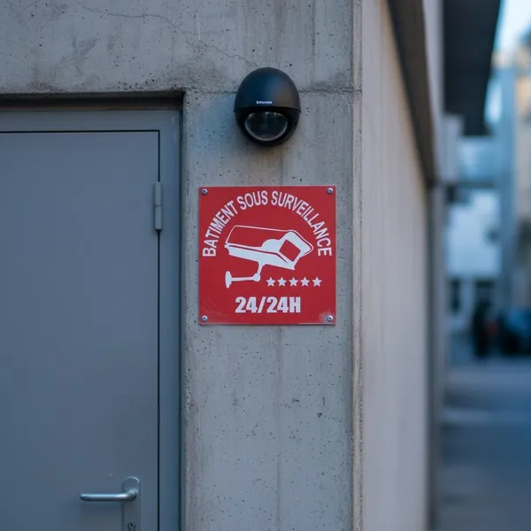 Panneau Bâtiment sous surveillance – Panneau vidéo surveillance