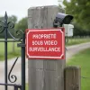 Panneau vidéosurveillance propriété privée extérieur – Sécurité