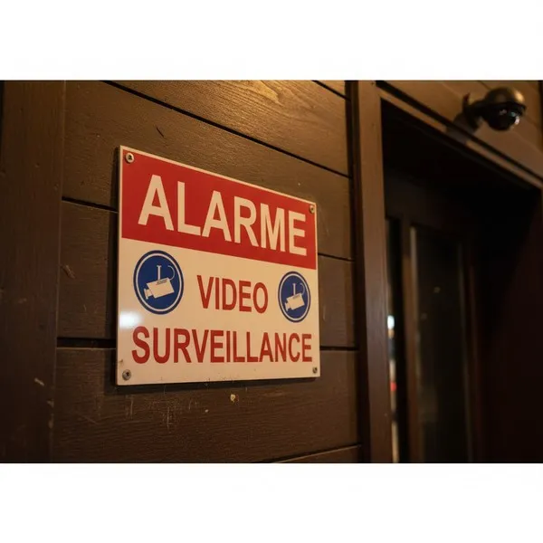 Panneau site protégé vidéosurveillance et alarme – Sécurité