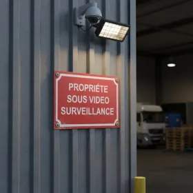 Panneau propriété sous vidéo surveillance, dissuasion