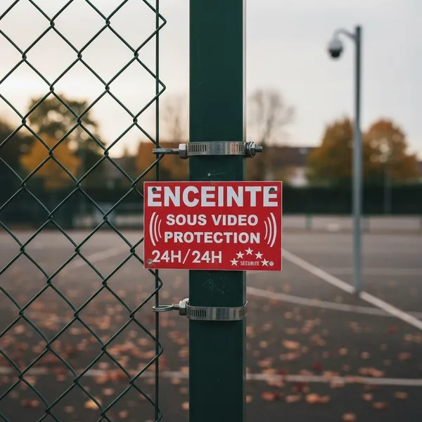 Panneau signalétique vidéo protection 24h/24 zone surveillée