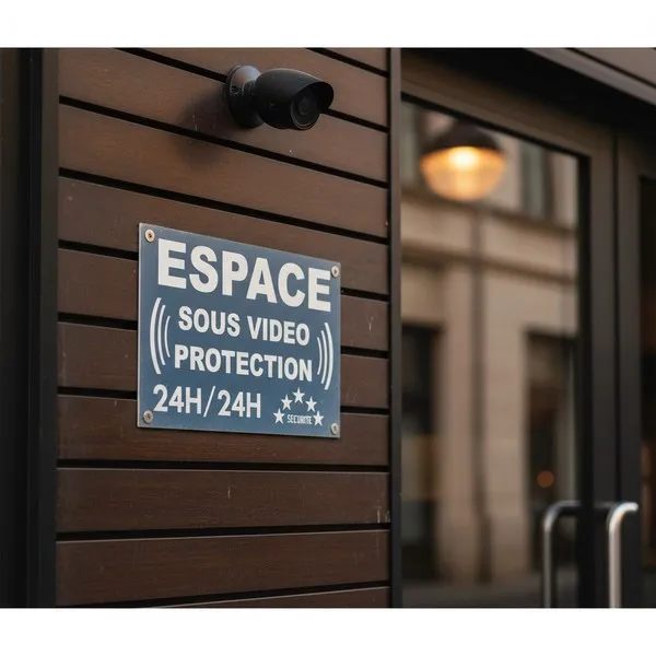 Panneau vidéo surveillance 24h/24 – Signalétique sécurité
