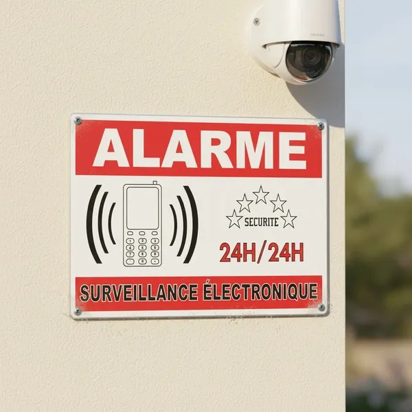Panneau alarme surveillance électronique | Propriété privée