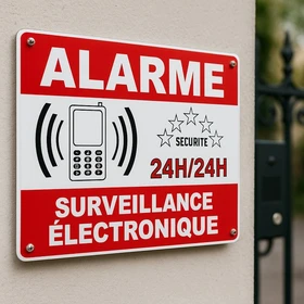 Panneau alarme surveillance électronique | Propriété privée