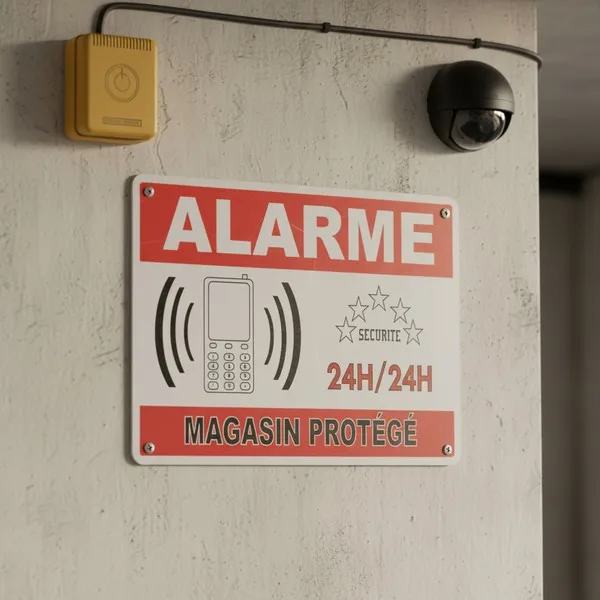 Panneau Alarme magasin protégé – Panneau vidéo surveillance