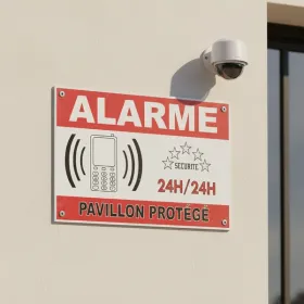 Panneau alarme pavillon protégé – Panneau vidéo surveillance