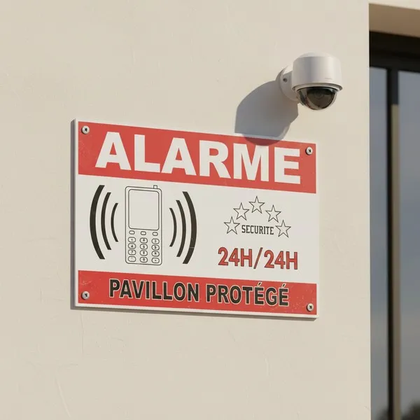 Panneau alarme pavillon protégé – Panneau vidéo surveillance