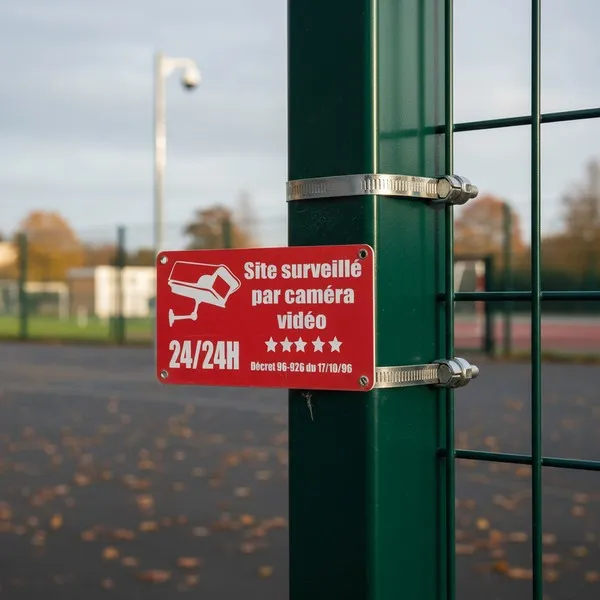 Panneau de sécurité Site protégé surveillance caméra vidéo
