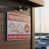 Propriété privée : Panneau site sécurisé sous surveillance vidéo