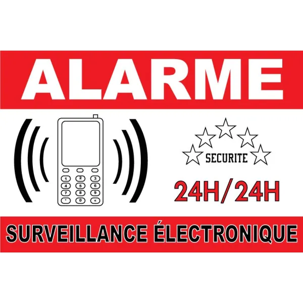 Alarme surveillance électronique T10PM-Panneau vidéo surveillance-Panneaux Signalétiques