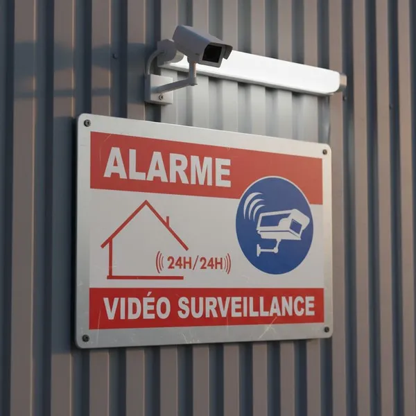 Panneau Vidéo Surveillance & Alarme – Sécurité Propriété