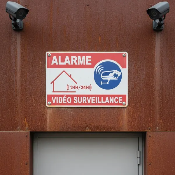 Panneau vidéo surveillance : Signalétique site sécurisé & dissuasion