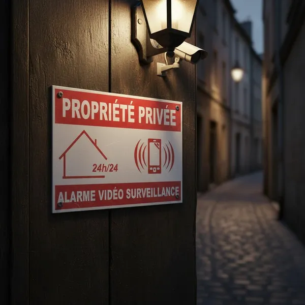 Panneau propriété privée – Alarme, vidéosurveillance & Sécurité maison