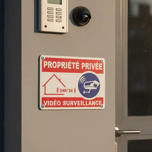 Panneau vidéo surveillance propriété privée – Signalétique