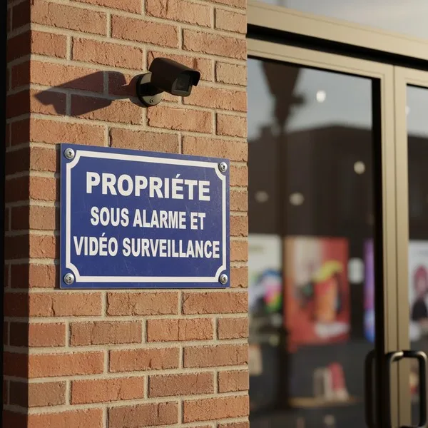 Panneau Vidéosurveillance Alarme & Signalétique Propriété Protégée