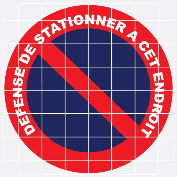 Etiquette de dissuasion "défense de stationner à cet endroit" .-Panneau stationnement-Panneaux Signalétiques