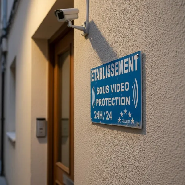 Panneau vidéosurveillance conforme - Signalétique sécurité