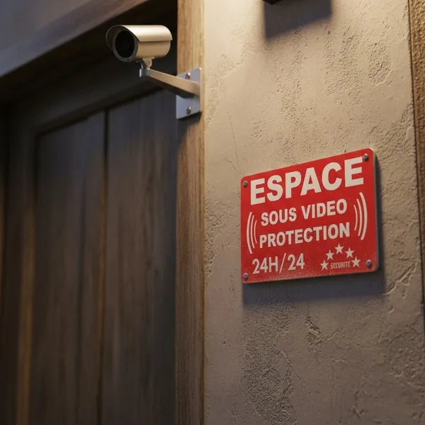 Panneau Espace sous vidéo protection – Panneau vidéo surveillance