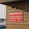 Panneau vidéosurveillance propriété privée - Protection 24h/24