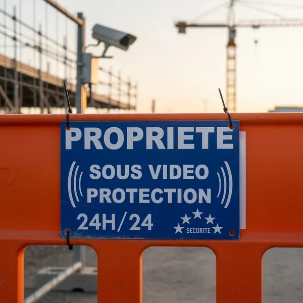 Panneau vidéosurveillance propriété privée - Protection 24h/24