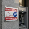 Panneau propriété privée vidéo surveillance accès interdit