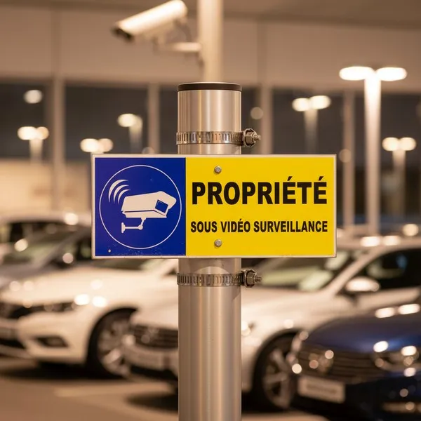 Panneau Vidéo Surveillance Propriété Privée - Signalétique Extérieure